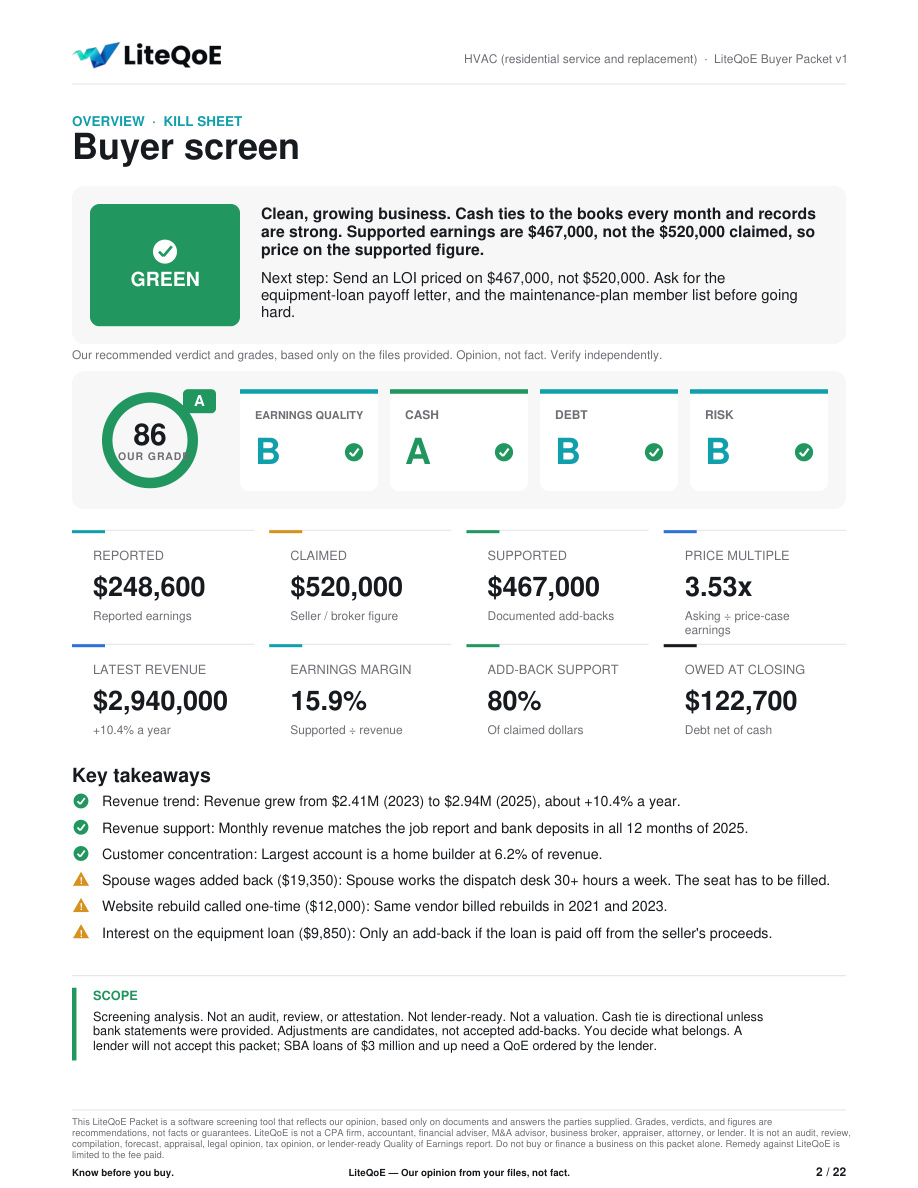 Sample report page 2