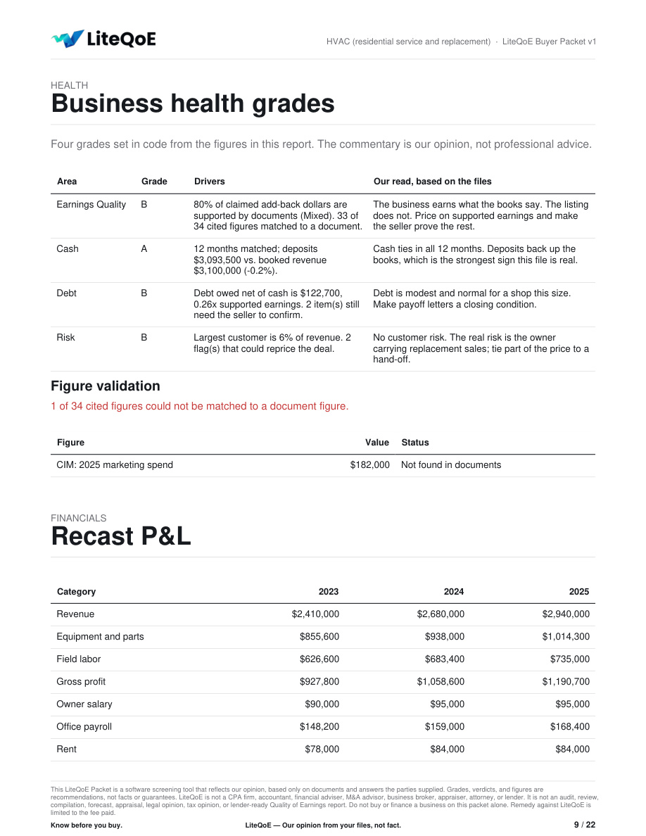 Sample report page 9